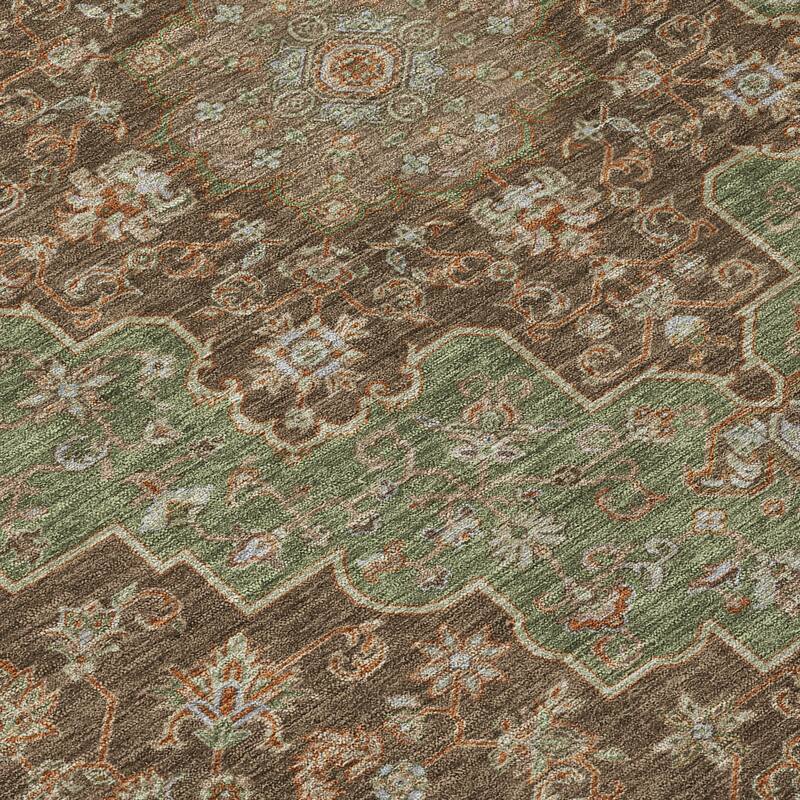 Machine Washable Indoor/ Outdoor Traditional Karachy Chantille Rug