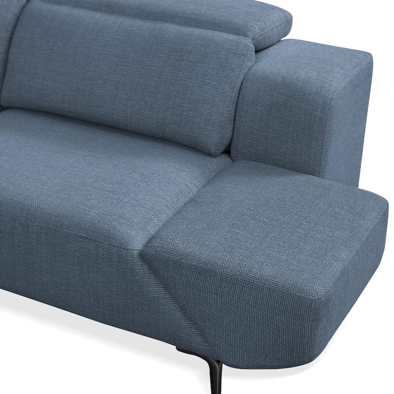 Furniture of America Paelis Modern Reclining Sectional with USB Port and Adjustable Headrest