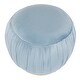 preview thumbnail 13 of 13, Silver Orchid Ralph Velvet & Gold Contemporary Metal Ottoman