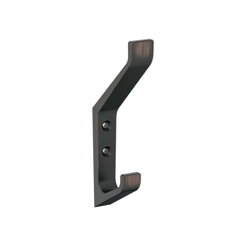 Amerock Emerge Double Prong Decorative Wall Hook - Oil Rubbed Bronze