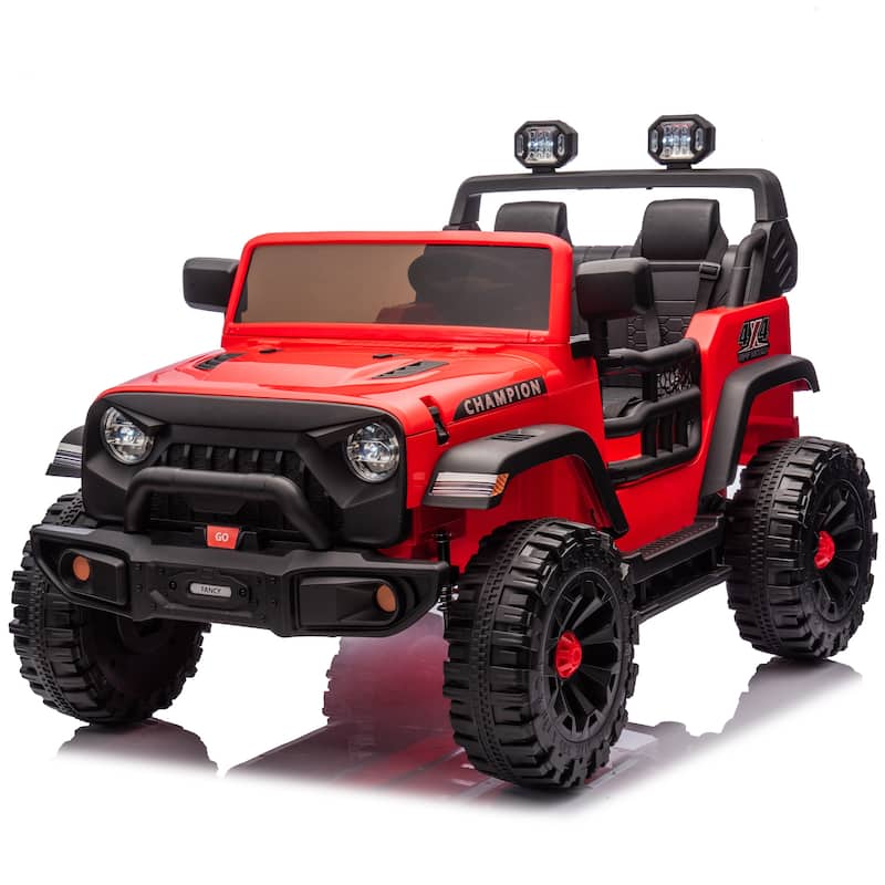 24V Two-Seater Kids Ride On Electric Car W/Parents Control,400w Motor,Provide A Speed Of 1.86-4.35mph For Kids Of 3+ - Red
