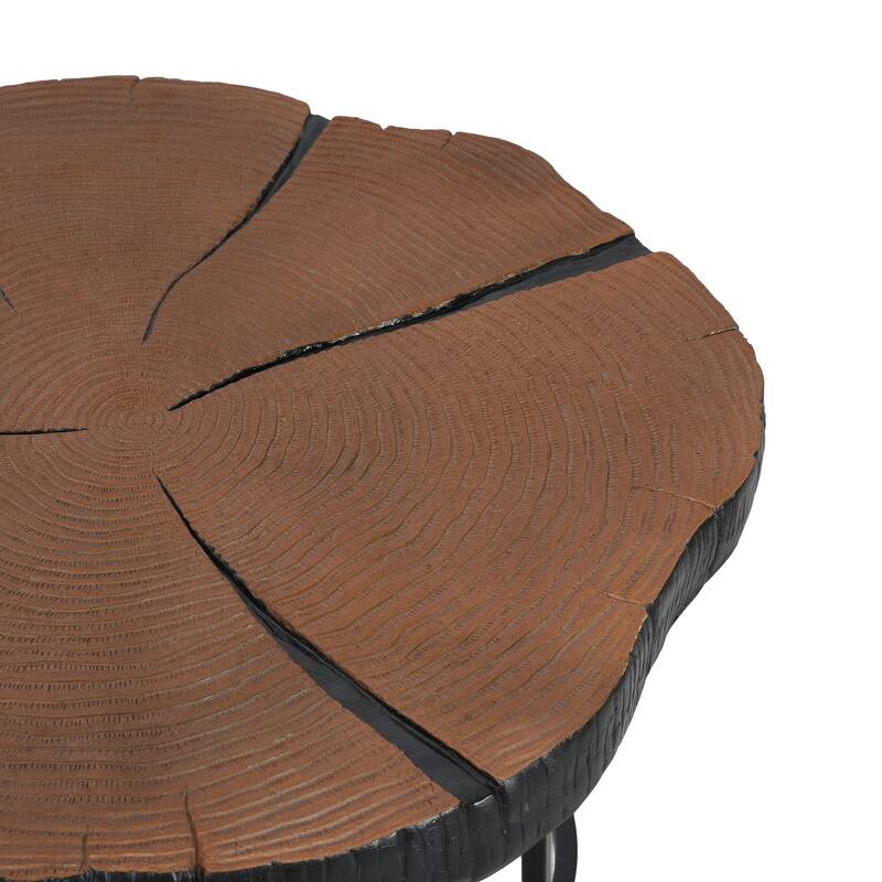 Christopher Knight Home - Arbor Modern MGO Top & Black Iron Base Coffee Table with Natural Wood Texture
