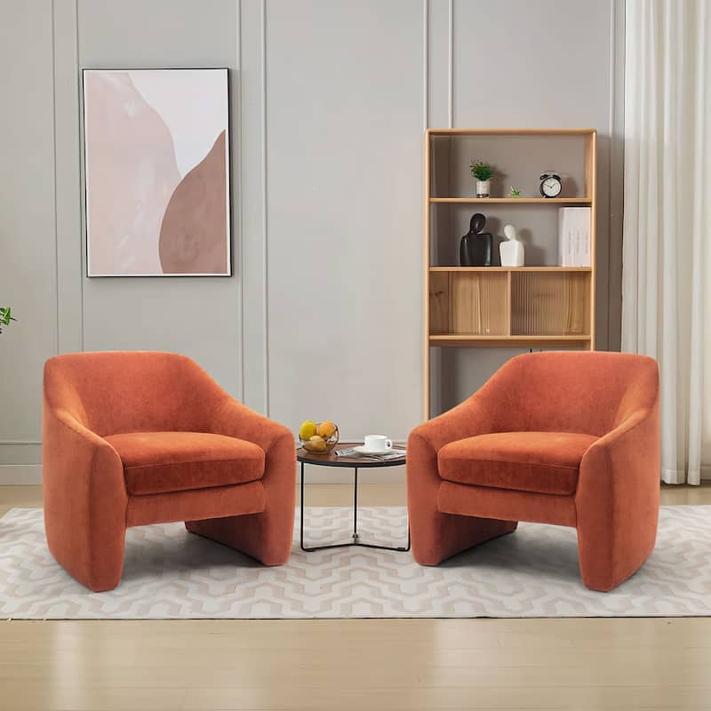 2 Set Oversized Armchair Modern Upholstered Accent Chair