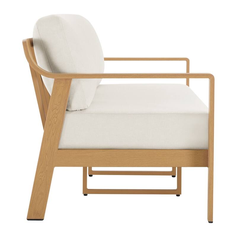 Spruce & Spring Outdoor Patio Furniture Set Aluminum Sofa Accent Chair