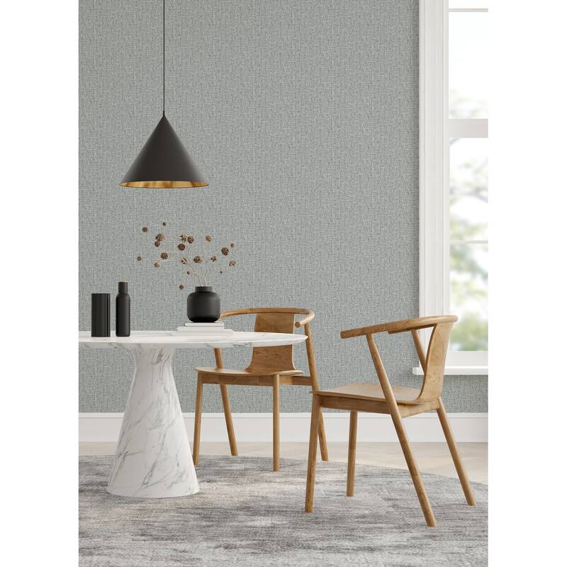 A-Street Prints Snuggle Grey Woven Texture Wallpaper