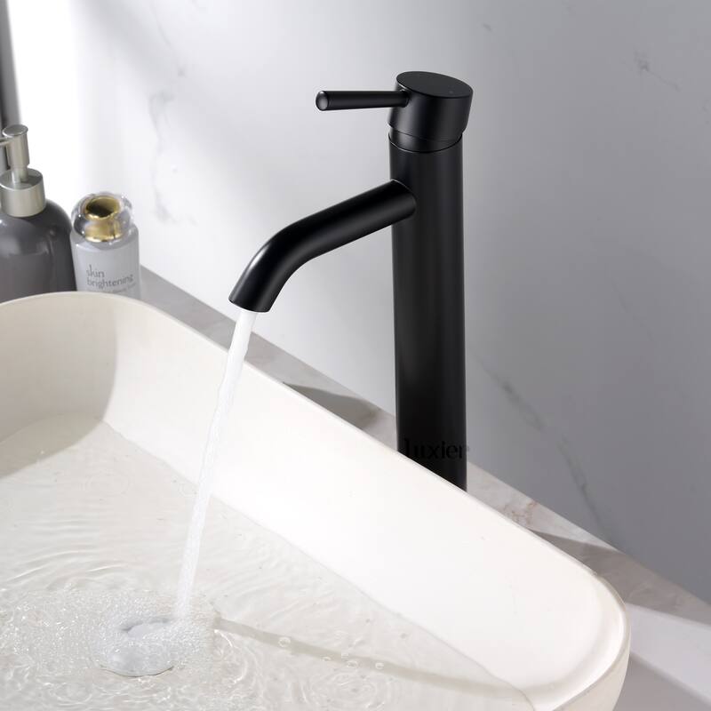 Luxier BSH03-T Single Handle 1-Hole Vessel Bathroom Faucet with Drain