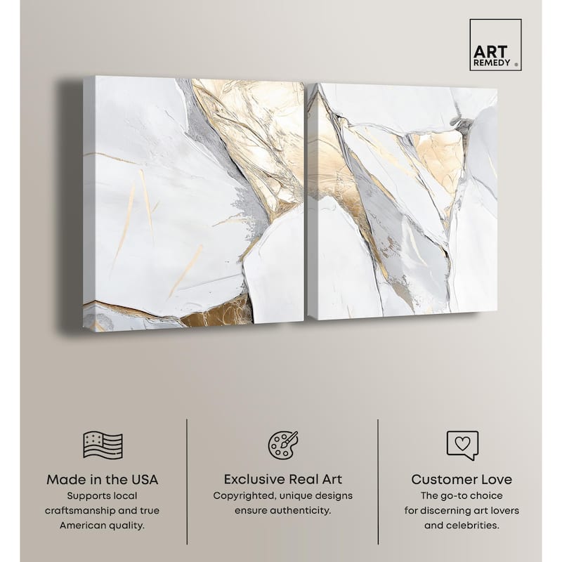 Cracks of Creation III Canvas Set of 2 by Art Remedy, Gallery Wrapped