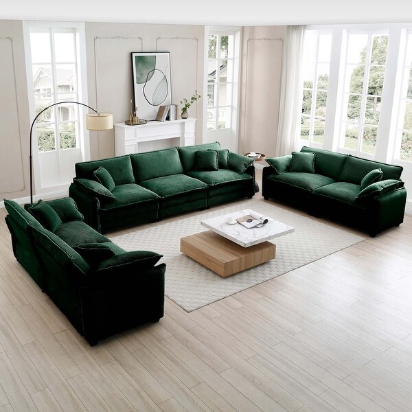Modern 3 Piece Living Room Sofa Set Includes Two 2 Seaters and One 3 Seater with Soft Pillows Bed Bath Beyond 41150125
