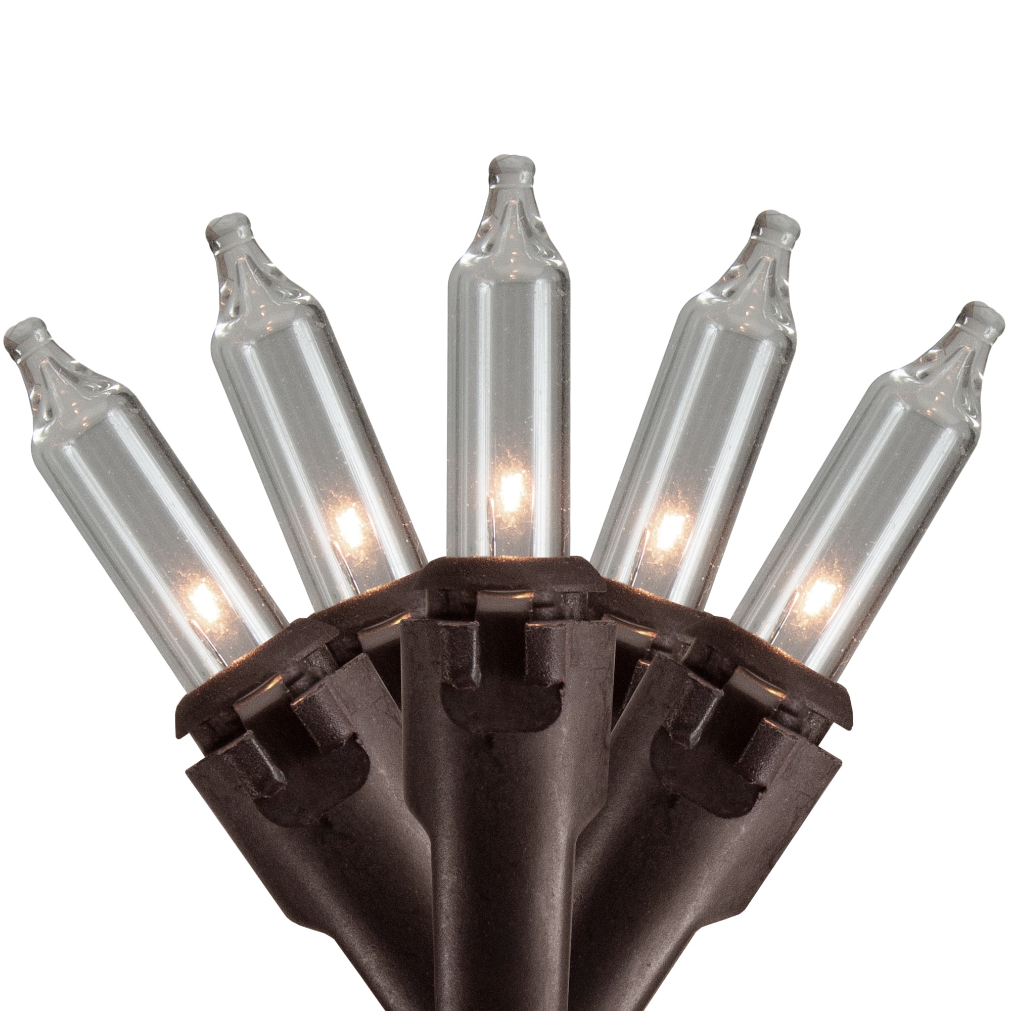 300-Count Clear Mini Christmas Light Set - Brown Wire