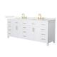 Option White / Giotto Quartz Top / Brushed Gold Hardware