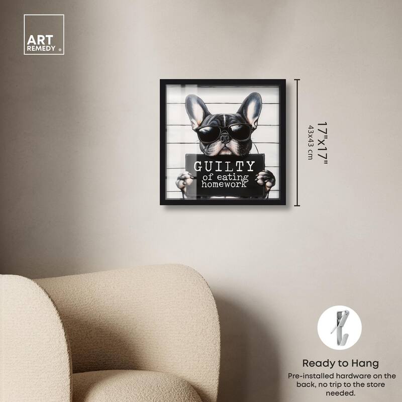 Guilty of Eating Homework Shadowbox by Art Remedy