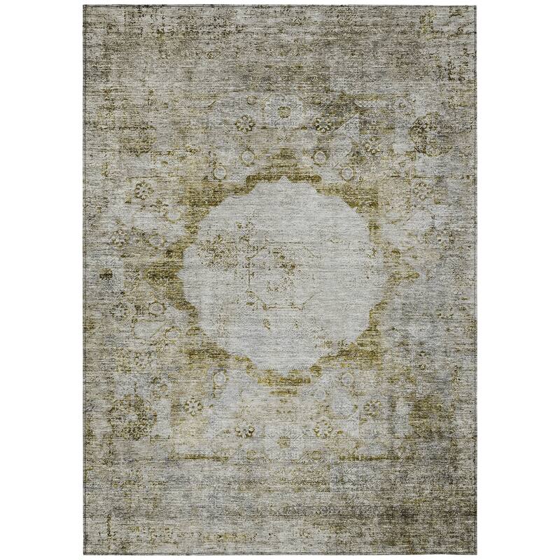 Machine Washable Indoor/ Outdoor Chantille Vintage Traditional Rug