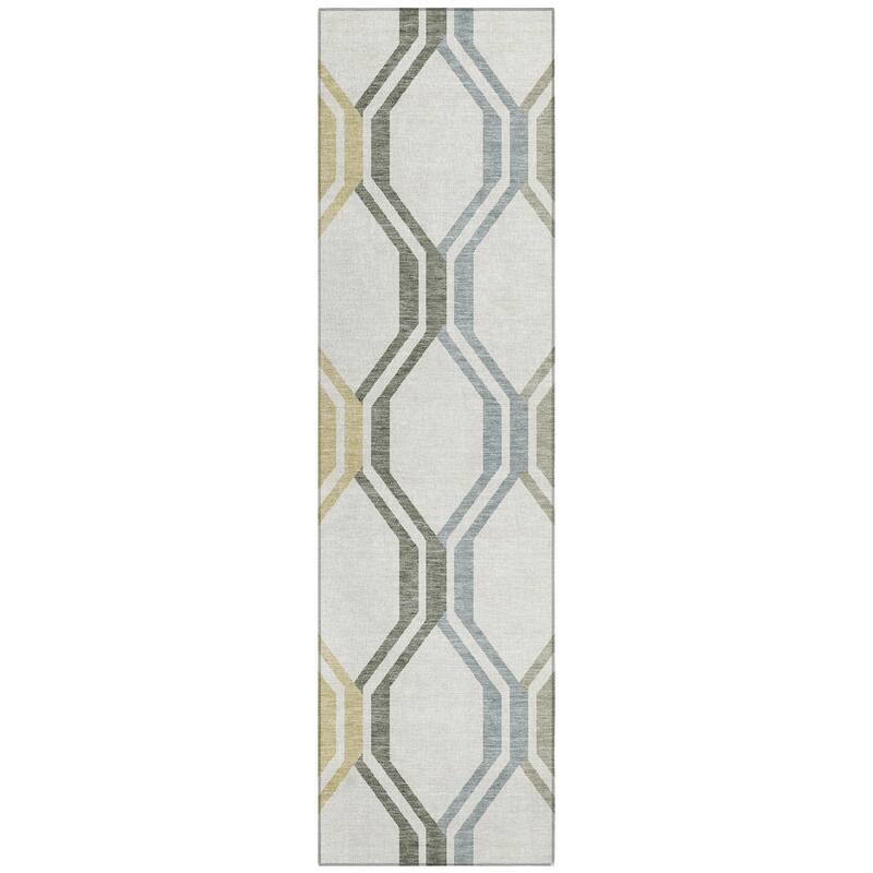 Machine Washable Indoor/ Outdoor Contemporary Dimensions Chantille Rug