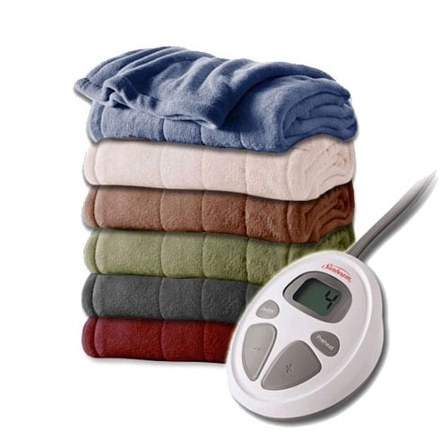 sunbeam velvet plush heated blanket