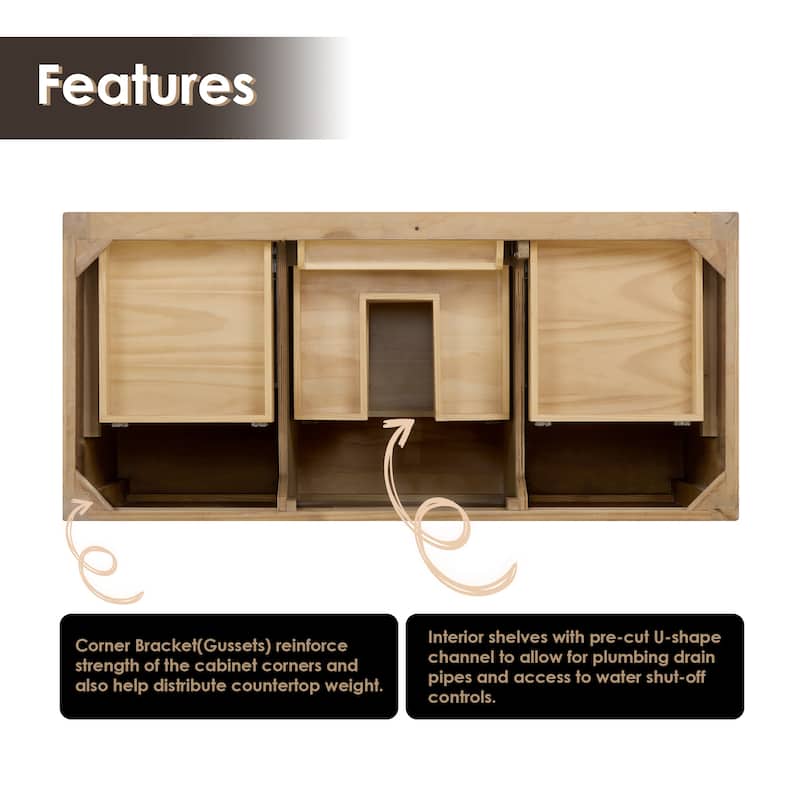 Altair Solana Bath Vanity Base without Top and Sink, no Mirror