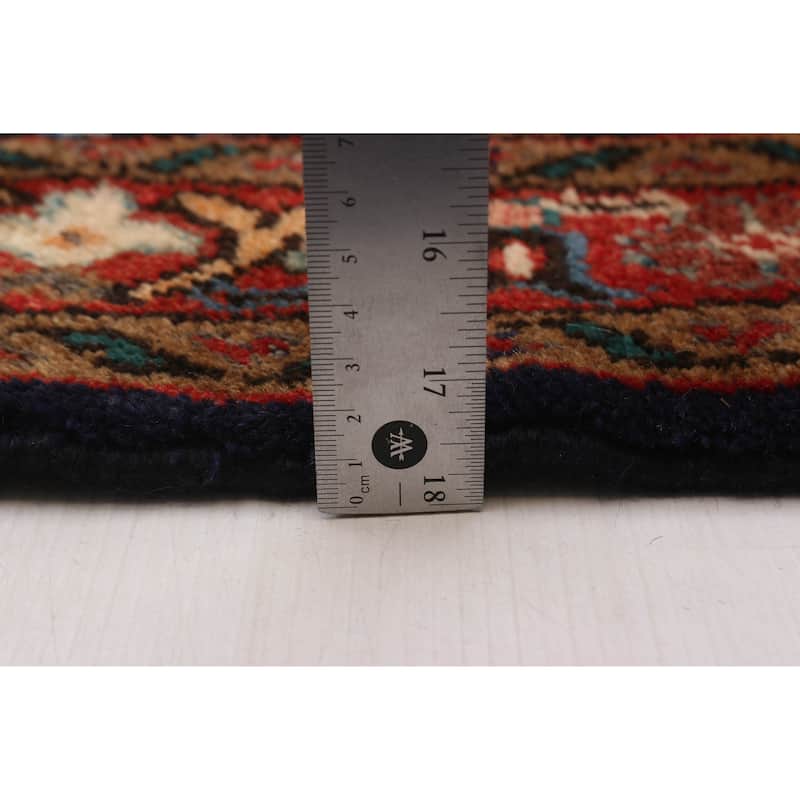 ECARPETGALLERY Hand-knotted Andelz Navy Wool Rug - 3'9 x 10'5