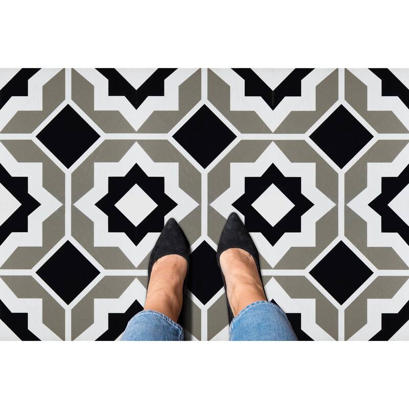 Retro Self Adhesive Vinyl Floor Tile - Onyx Star - 20 Tiles/20 sq. ft.