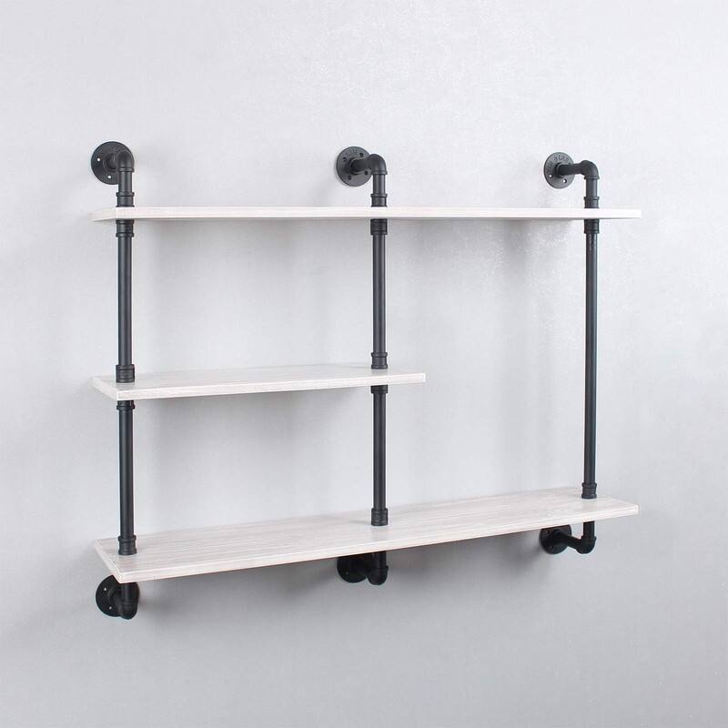 3-Tier Wall Mount Shelf - 9.8"D x 43.3"W x 37.8"H
