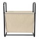 preview thumbnail 4 of 8, Canvas and Metal Log Holder or Magazine Rack - 17.5"L x 9.1"W x 20.0"H