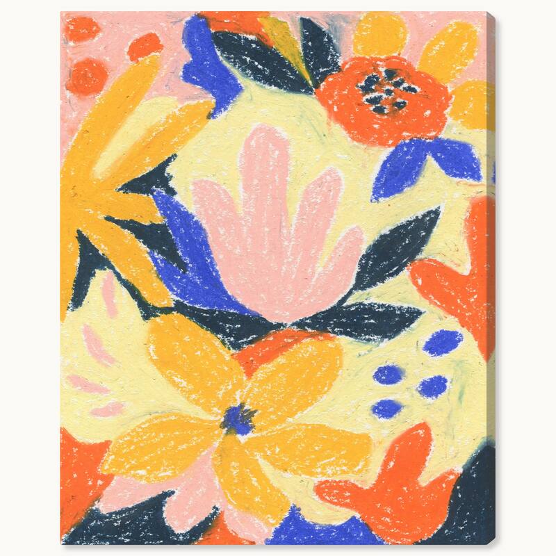 Wynwood Studio Canvas Floral and Botanical Flower from the Park Yellow Modern & Contemporary Wall Art Canvas Print