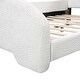 preview thumbnail 7 of 10, Cute Full Size Upholstered Platform Kids Bed Frame with Cartoon Ears Shaped Headboard for Kids, Easy to Assemble, White