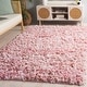 preview thumbnail 81 of 175, SAFAVIEH Handmade Rio Shag Chihoko 3.5-inch Extra Thick Decorative Rug 6' Square - Light Pink - Square