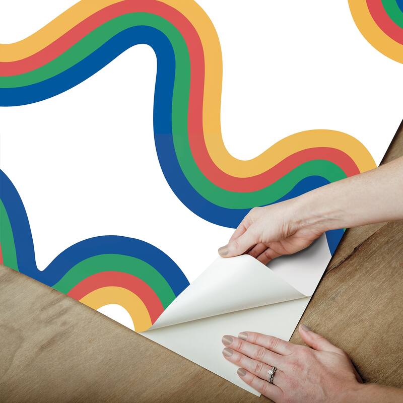 Very Gay Paint Beverly Slopes Blue Peel and Stick Wallpaper