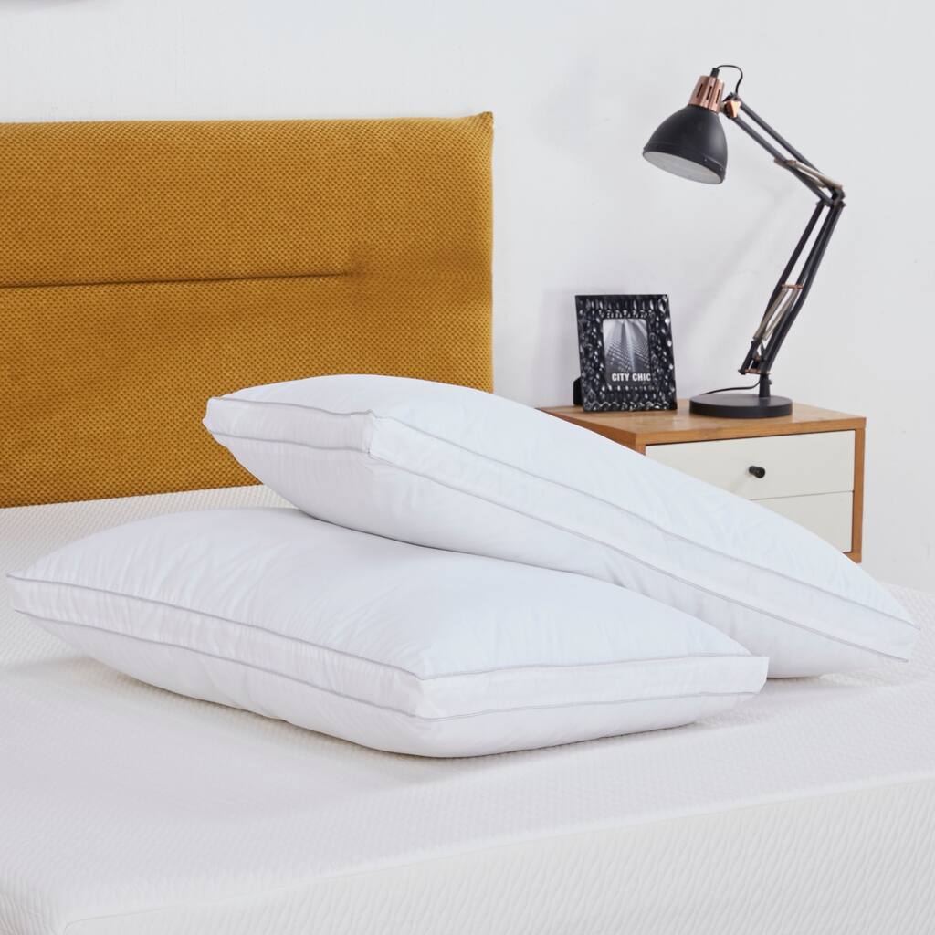Artdeco Home - White Queen Size Pillows (Set of 2)