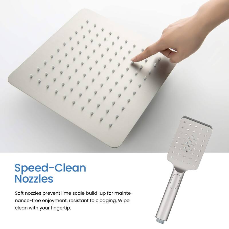 Cube Pressure Balanced 2-Function Shower System with Rough-In Valve