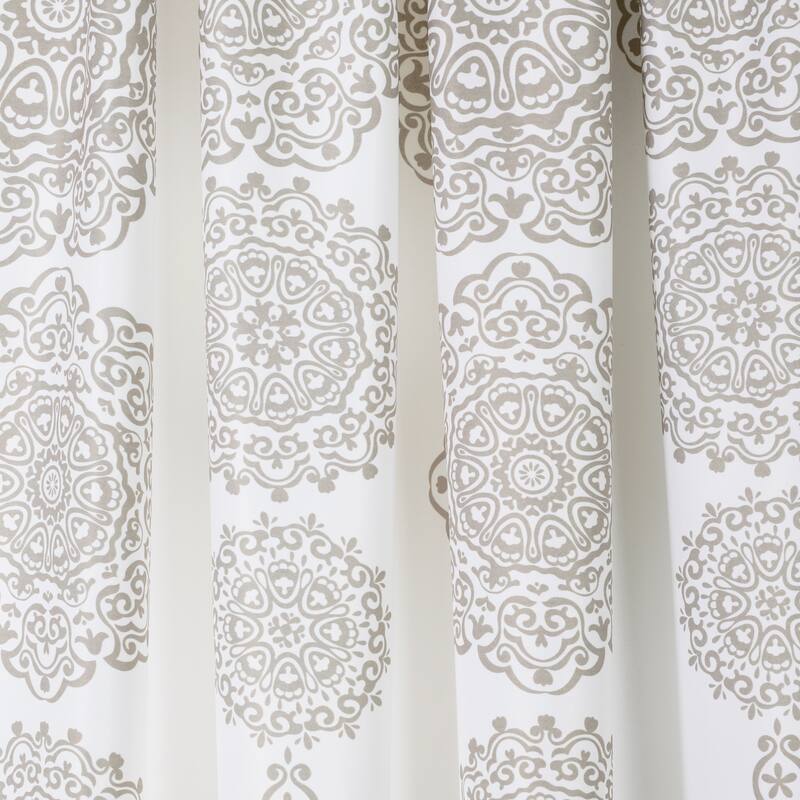 Lush Decor Stripe Medallion Room Darkening Curtain Panel Pair