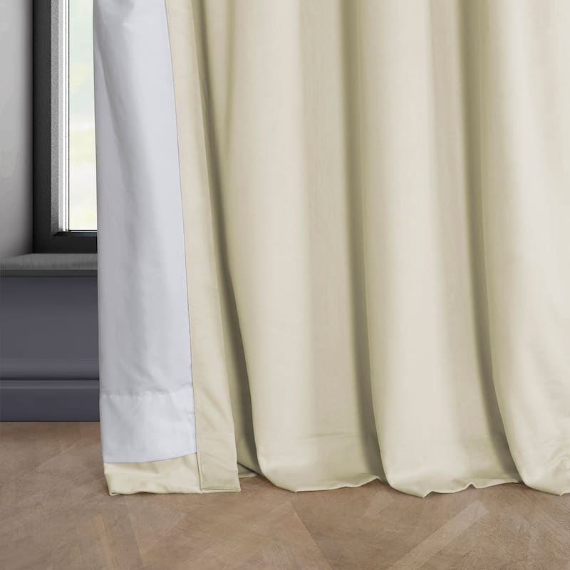 Exclusive Fabrics Heritage Plush Velvet Room Darkening Grommet Curtain (1 Panel)