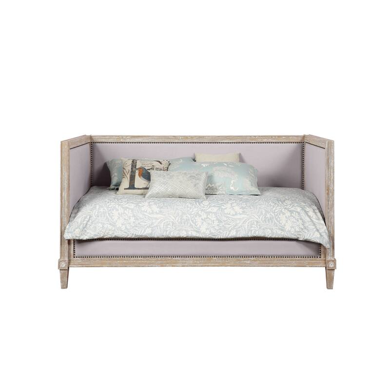 Charlton Beige Linen & Weathered Oak Finish Daybed (Twin)