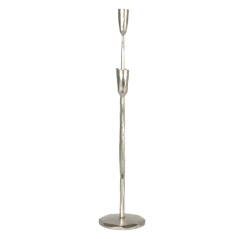 Hand-Forged Metal Candelabra - 9.5"L x 4.0"W x 21.5"H