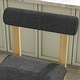 preview thumbnail 33 of 35, Corvus Caen Teddy Fabric Bar Stools with Wood Legs (Set of 2)