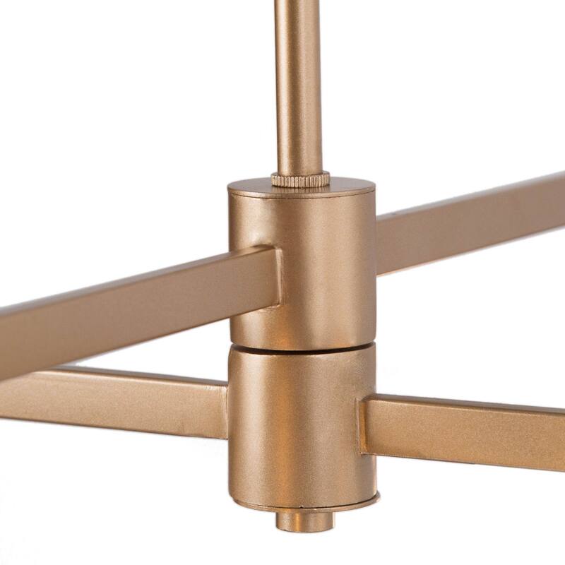 Mid-Century Modern 4-light Sputnik Chandelier Adjustable Gold Ceiling Lights with Glass Globe