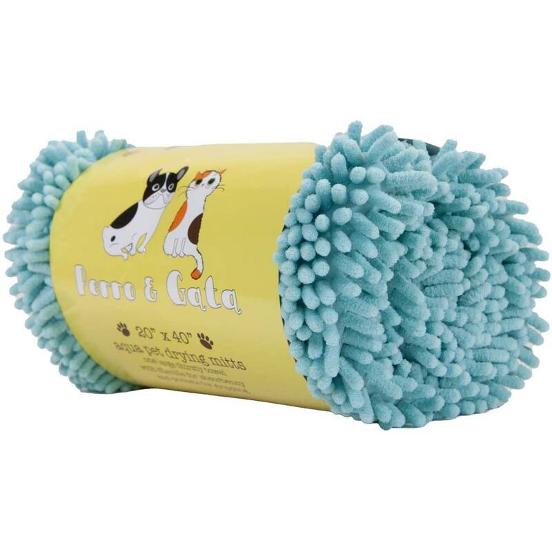 Perro & Gato Microfiber Chenille Pet Drying Mitt