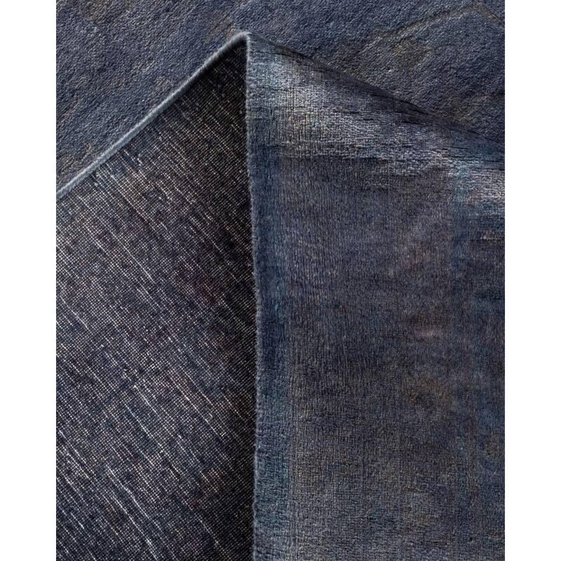 Overton Hand Knotted Wool Vintage Inspired Modern Contemporary Overdyed Purple Area Rug - 8' 2" x 10' 1"