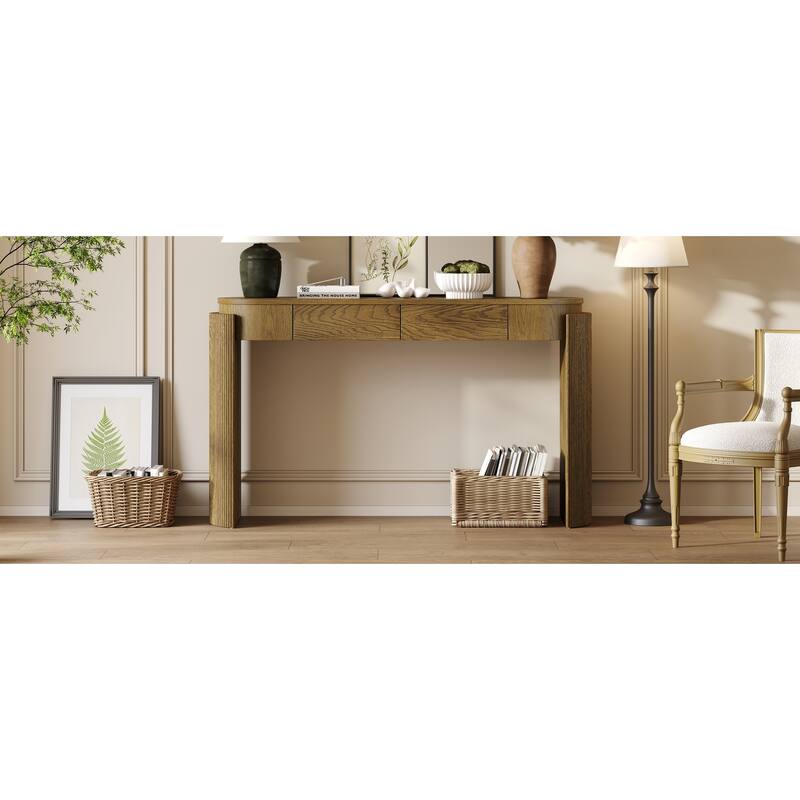 Console Table with Fluted Design