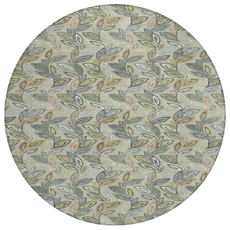 Machine Washable Indoor/ Outdoor Modern Rose Hill Chantille Rug