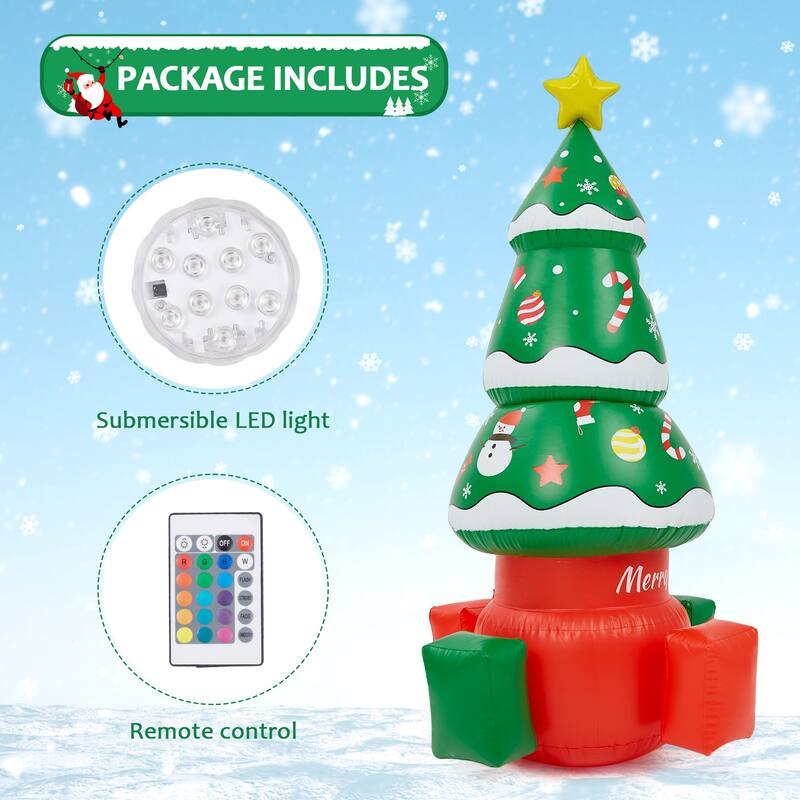 5.6 FT Christmas Inflatable Tree Blow Up Xmas Trees - color