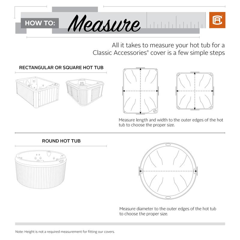 Classic Accessories Veranda Water-Resistant 82 Inch Rectangular Hot Tub Cover