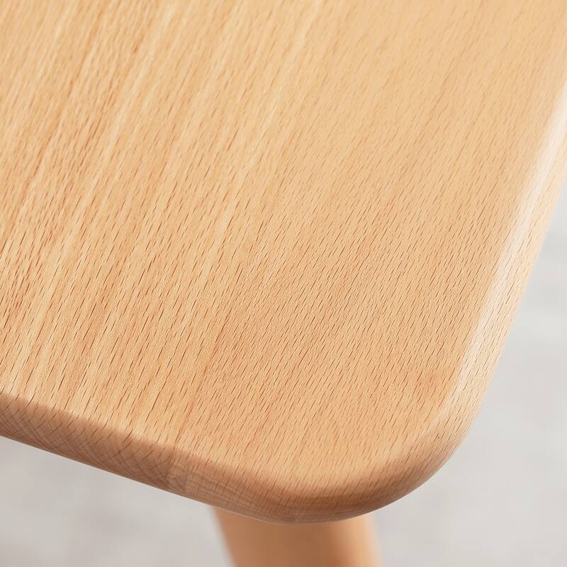 Compact Solid Wood Writing Desk with Double Drawers, Durable Scratch-Resistant Finish, and Versatile Design