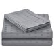 preview thumbnail 29 of 27, 1200 Thread Count Cotton Deep Pocket Luxury Hotel Stripe Sheet Set Grey - Full