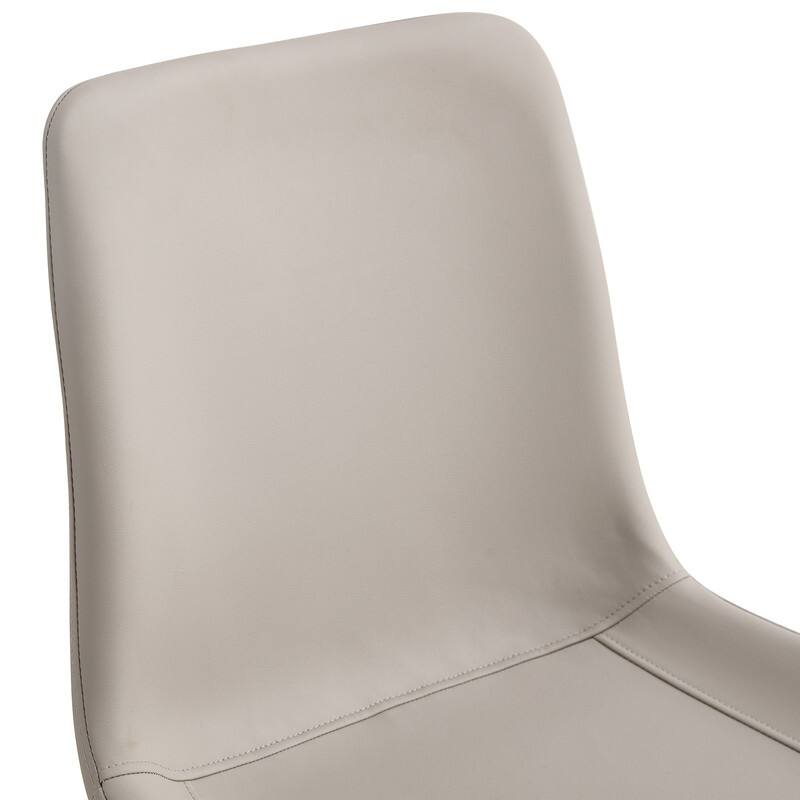 Modern/Contemporary Faux Leather Dining Chairs Set of 4 with Black Metal Legs