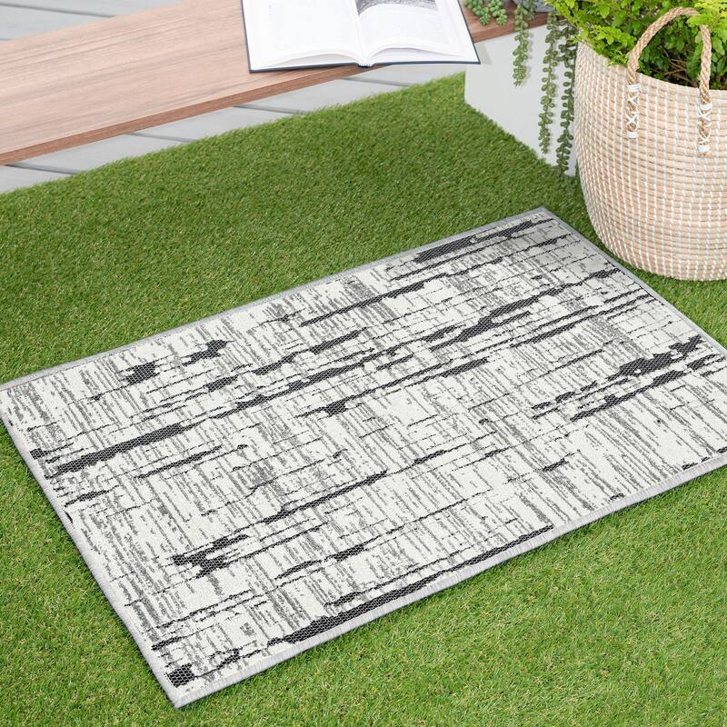 Cruise Industrial Stripe Indoor/Outdoor Area Rug