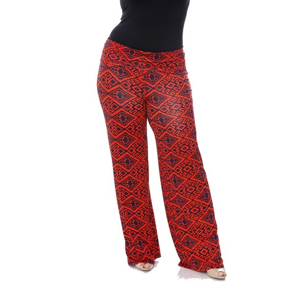 plus size printed palazzo pants