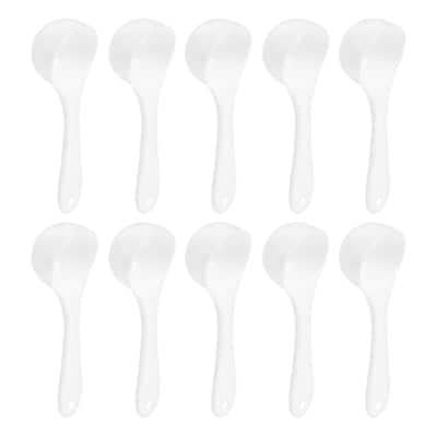 10Pcs Plastic Measuring Spoons Powder Scoops Spoon Kitchen Spoons,2g White