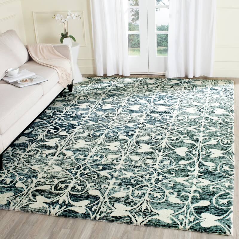 SAFAVIEH Handmade Chatham Dajana Modern Wool Rug - 8' x 10' - Charcoal/Ivory