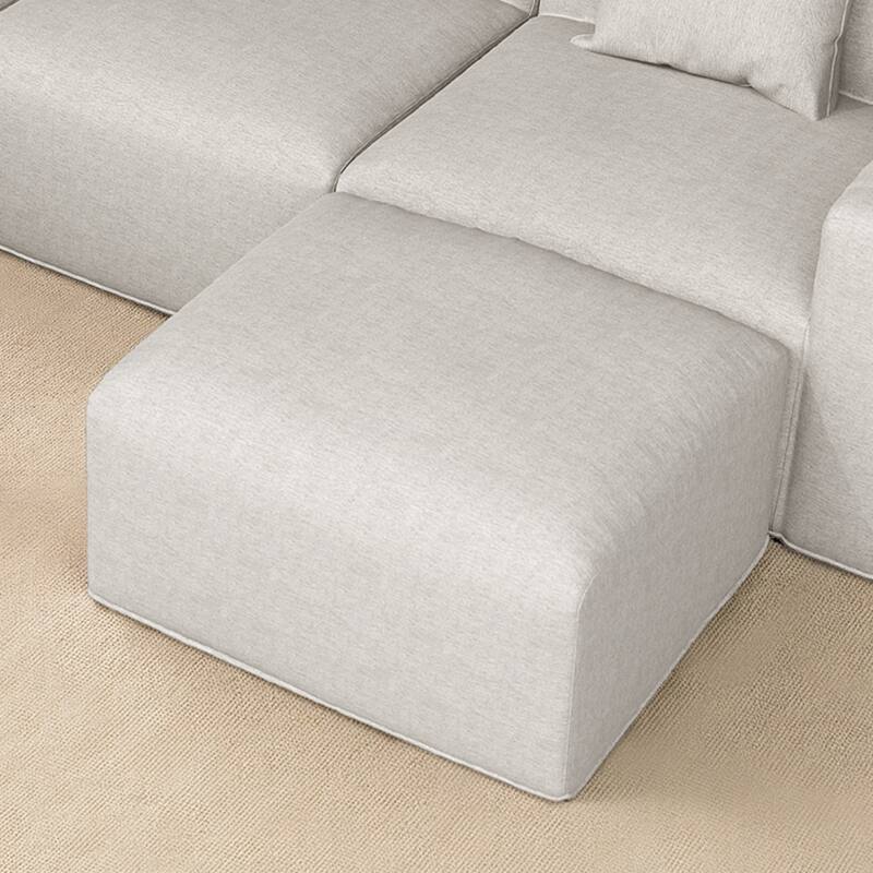 Outdoor No Assembly Patio Conversation Sets with Coffee Table, Ottoman