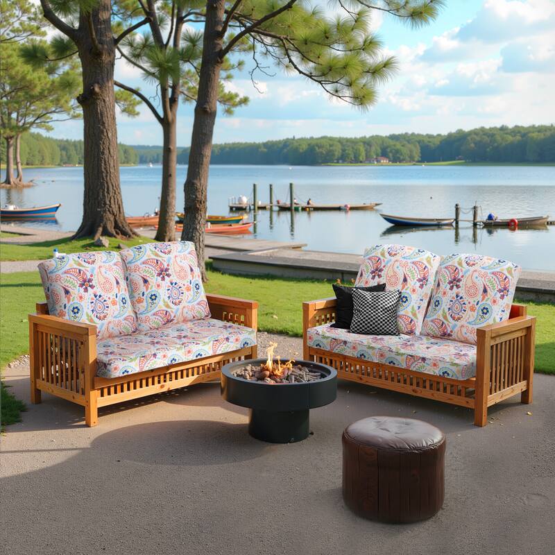 Pellebant 22 x 21 in Deep Seat Chair Outdoor Cushion Set
